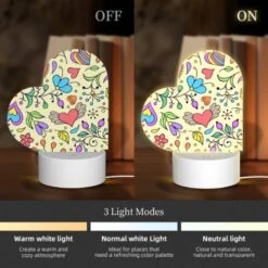 Love Acrylic Night Light, A Colorful Floral Pattern With Hearts And Flowers. 2 Love Acrylic Night Light, A Colorful Floral Pattern With Hearts And Flowers. -Acrylic Night Light Shop f1da80870eb6ee5980c20ae0bfee2bed4455461c