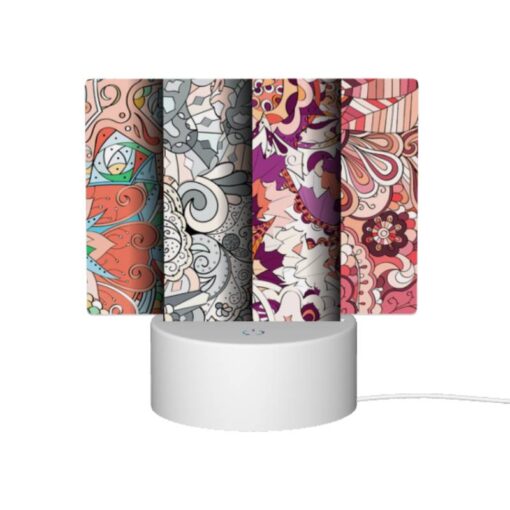 Rectangular Acrylic Night Light, Four Different Colored Designs Of A Flower. -Acrylic Night Light Shop f1de149e8528e5d08226b0dfee6657f797abbc85