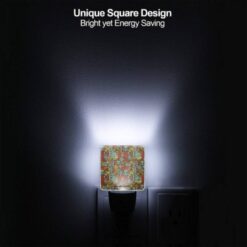 Night Light Set Of 2, A Pattern Of Birds And Flowers On A Brown Background. -Acrylic Night Light Shop f1e2d666442a4d4c81008f676c1c71bb637e18a4