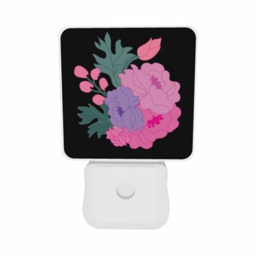 Night Light Set Of 2, A Colorful Flower Arrangement With Purple -Acrylic Night Light Shop f22d246fd95e25b042f618c987e0554ccbf444fc