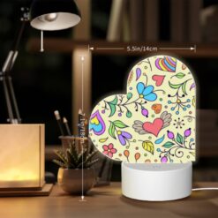 Love Acrylic Night Light, A Colorful Floral Pattern With Hearts And Flowers. -Acrylic Night Light Shop f2c2ed23ab85a05ef2074bfcf563903ceacb888d
