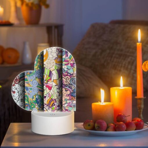 Love Acrylic Night Light, Four Different Colored Paintings Of Flowers. -Acrylic Night Light Shop f35153ab3dcc144992d10941e455796602808a24