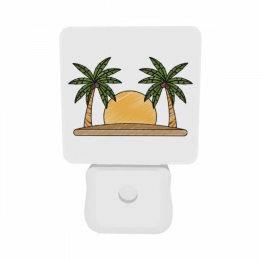 Night Light Set Of 2, A Drawing Of A Sun With Two Palm Trees On Either Side. -Acrylic Night Light Shop f3a46783f4a74b397250f7b9aec4d48e1f2e2e7b