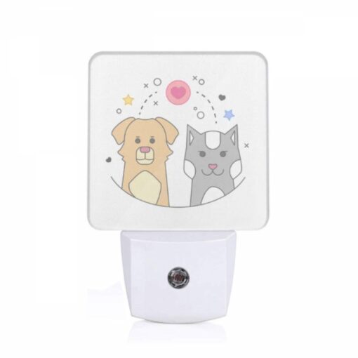 Night Light, Two Dogs And A Cat Are Shown In A Heart Shape. -Acrylic Night Light Shop f3fa69738a41701731811587b5f920b2d5c1b097