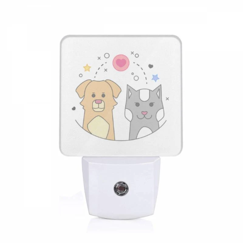 Night Light, Two dogs and a cat are shown in a heart shape. Night Light, Two Dogs And A Cat Are Shown In A Heart Shape. -Acrylic Night Light Shop f3fa69738a41701731811587b5f920b2d5c1b097