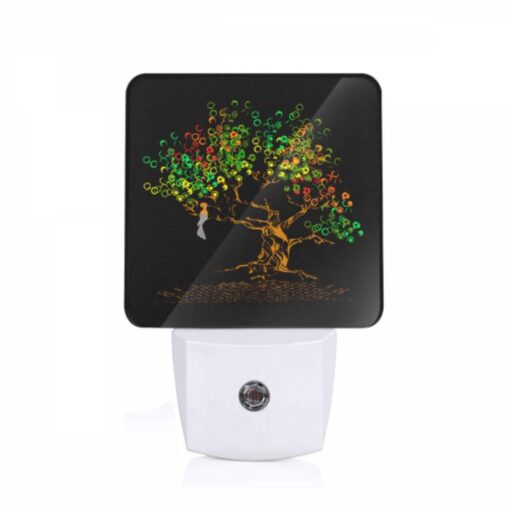 Night Light, A Woman Is Sitting In A Tree With A Colorful Background. -Acrylic Night Light Shop f44895b165a338b4521ad15dfe33f9a80b62681b