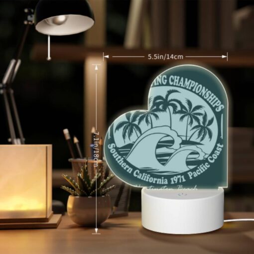 Love Acrylic Night Light, A Logo For The Southern California Summer Surfing Championships. -Acrylic Night Light Shop f47c97bd884ee269123e1cc57db2708a3bda6b09