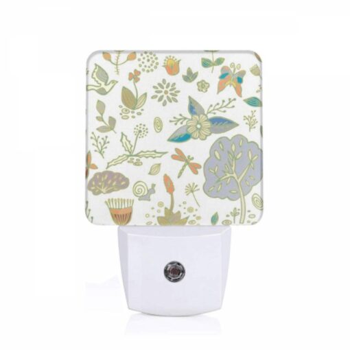 Night Light, A Colorful Floral Pattern With Various Plants And Flowers. -Acrylic Night Light Shop f4bc442bc3d1ade40b85163968164a8e3a836f4a