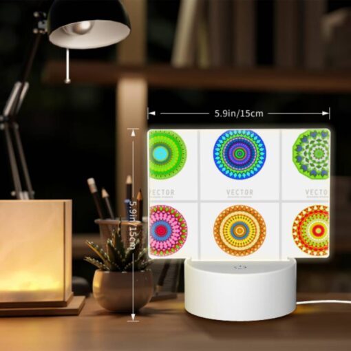 Rectangular Acrylic Night Light, A Collection Of Colorful Geometric Patterns. -Acrylic Night Light Shop f4f3520c3c340cf62e69e041ab3fad5b4599f748