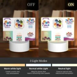 Rectangular Acrylic Night Light, A Collection Of Postcards Featuring California And Tropical Destinations. 2 Rectangular Acrylic Night Light, A Collection Of Postcards Featuring California And Tropical Destinations. -Acrylic Night Light Shop f5339828ad206bb3a930c93ad9d859b222a4ff83
