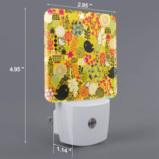 Night Light, A Colorful Pattern Of Birds And Flowers. -Acrylic Night Light Shop f534b2805b6c3f7779a22d268bb11f81086dc01f