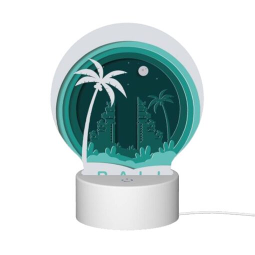 Round Acrylic Night Light, A Round Logo For The City Of Bali. -Acrylic Night Light Shop f56235825f7e9c0a31ed618c734a244e947006cb