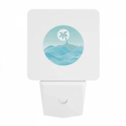 Night Light, A Blue And White Ocean With A Palm Tree In The Middle. 7 Night Light, A Blue And White Ocean With A Palm Tree In The Middle. -Acrylic Night Light Shop f564545f4aa571ebee07e13209aea543bece5f0d