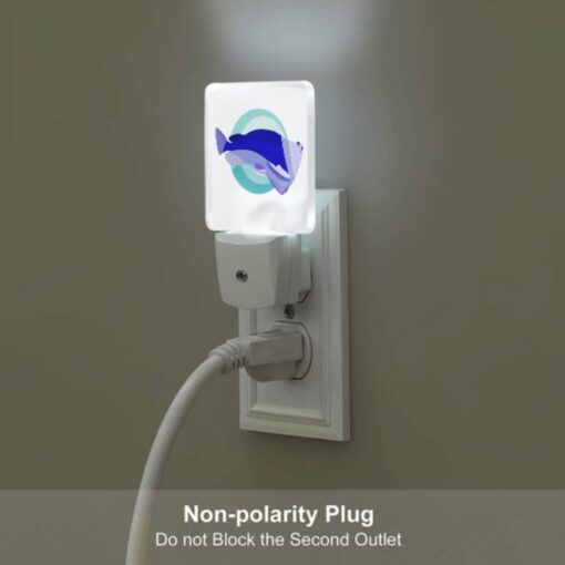 Night Light Set Of 2, A Blue And White Fish With A Circle Around It. -Acrylic Night Light Shop f58d34af53465885e79b2c28c625e8a167e632f6