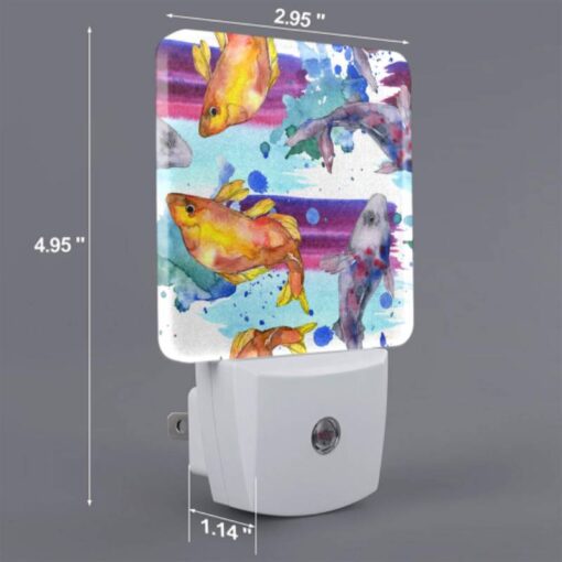 Night Light Set Of 2, A Painting Of Fish In A Water Setting. -Acrylic Night Light Shop f5c2b145a16aa83b5c6680f3c26c4e49b6398281