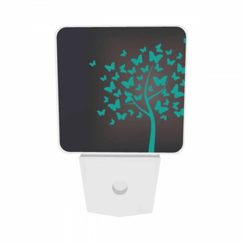 Night Light Set of 2, A tree with green leaves and blue butterflies. Night Light Set Of 2, A Tree With Green Leaves And Blue Butterflies. -Acrylic Night Light Shop f5c32c93d9a88ab953dc16a43e2b579bb25b55e9