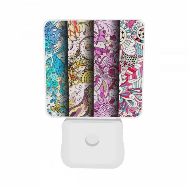 Night Light Set of 2, Three colorful designs are displayed on a row of paper. Night Light Set Of 2, Three Colorful Designs Are Displayed On A Row Of Paper. -Acrylic Night Light Shop f62eb7c5777ca54723b6205f6b3e0827f745f8e8