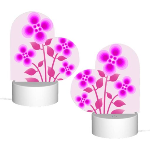 Love Acrylic Night Light, A Bouquet Of Pink Flowers With Purple Petals. -Acrylic Night Light Shop f642b3385b0807f7d3430847be873c09794ffa07