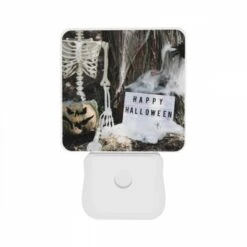 Night Light Set Of 2, A Skeleton And A Pumpkin Are Placed Next To A Sign That Reads "Happy Halloween." 8 Night Light Set Of 2, A Skeleton And A Pumpkin Are Placed Next To A Sign That Reads "Happy Halloween." -Acrylic Night Light Shop f6c24c1e048332ee49da5e97eb7a2b531ea4b1cc
