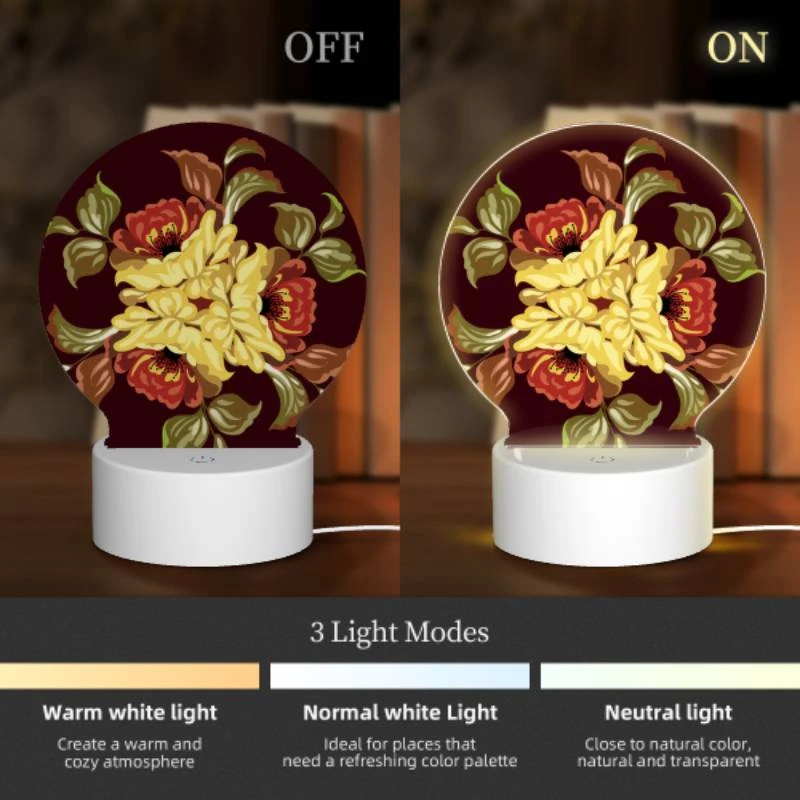 Round Acrylic Night Light, A colorful flower design with yellow Round Acrylic Night Light, A Colorful Flower Design With Yellow -Acrylic Night Light Shop f738145e56aeb20e518a023d5922d800c91a6417
