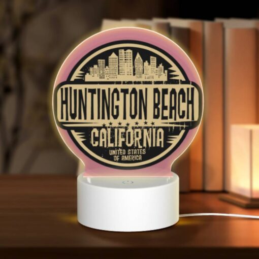 Round Acrylic Night Light, A Sign For Huntington Beach -Acrylic Night Light Shop f799753f4952b2e8dd7f9dc9ca4f2e551dcf2f13