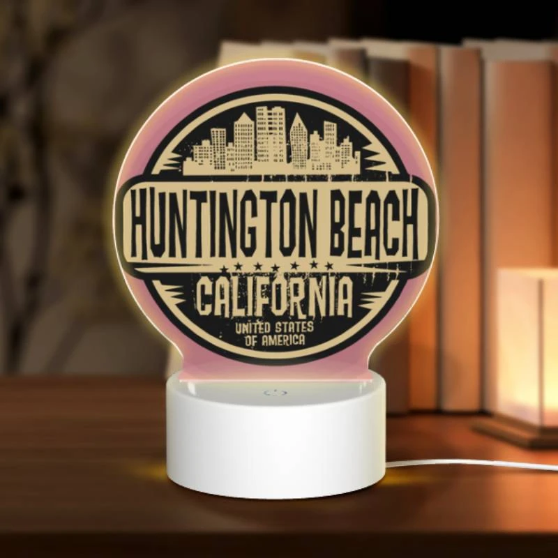 Round Acrylic Night Light, A sign for Huntington Beach Round Acrylic Night Light, A Sign For Huntington Beach -Acrylic Night Light Shop f799753f4952b2e8dd7f9dc9ca4f2e551dcf2f13