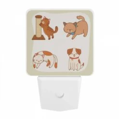 Night Light, Four Different Colored Cats Are Shown Playing With A Toy. 7 Night Light, Four Different Colored Cats Are Shown Playing With A Toy. -Acrylic Night Light Shop f79a2c7a773e3ca886545ab7f12e147d9e12193f
