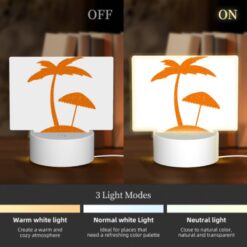 Rectangular Acrylic Night Light, A Picture Of A Palm Tree With A Beach Umbrella. -Acrylic Night Light Shop f7da5d1c60e2a79714dfcd85aeb72deeedfe1ca2