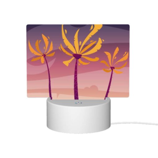 Rectangular Acrylic Night Light, Three Palm Trees With Yellow Flowers In The Sky. -Acrylic Night Light Shop f7df941d87e635586f1a78760d7637e28f9269e3