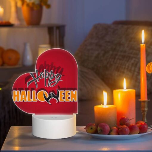 Love Acrylic Night Light, A Red Background With The Words "Happy Halloween" Written In White. -Acrylic Night Light Shop f8344469113e9ddf6e32235476279ccb62c36d81