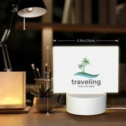 Rectangular Acrylic Night Light, A Logo For Traveling With A Palm Tree In The Background. 5 Rectangular Acrylic Night Light, A Logo For Traveling With A Palm Tree In The Background. -Acrylic Night Light Shop f83795d2d2a4fa2111522b5a600c16702c2c0446