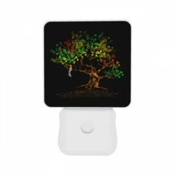 Night Light Set Of 2, A Woman Is Sitting In A Tree With A Colorful Background. -Acrylic Night Light Shop f85b8db5f0618b75ce7863ebe7e93ce12f1a0e05
