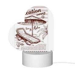 Love Acrylic Night Light, A Beach Umbrella Is Open And Shading A Lounge Chair. -Acrylic Night Light Shop f8838d690b6aa9ead87acee7e88285f2cb93d179