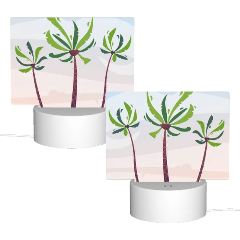 Rectangular Acrylic Night Light, Three palm trees are standing in the sand. Rectangular Acrylic Night Light, Three Palm Trees Are Standing In The Sand. -Acrylic Night Light Shop f88baed302c44eb2f518d9ba2d8dc88dffb73c56