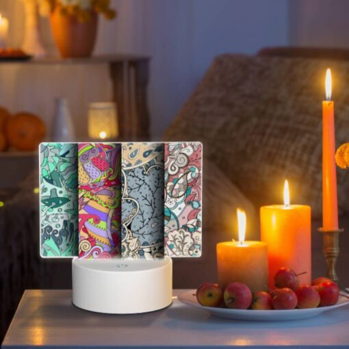 Rectangular Acrylic Night Light, Four Different Colored Designs Of A Tree. -Acrylic Night Light Shop f895f3126afa35fa472b9abf26789d74c35d6f97