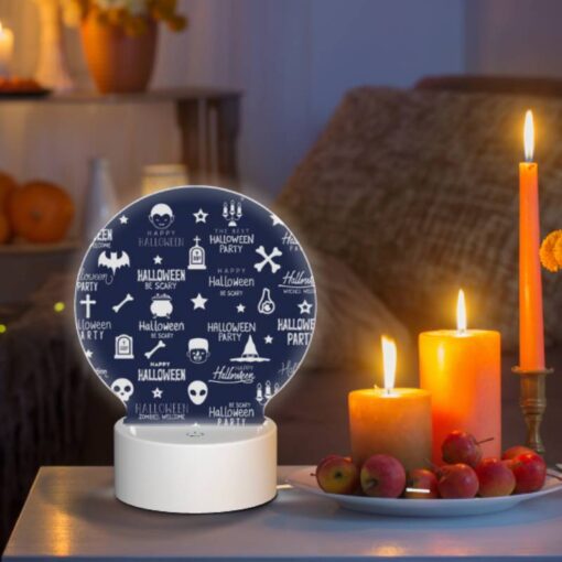 Round Acrylic Night Light, A Collection Of Halloween Party Elements. -Acrylic Night Light Shop f90b9e8fa87545f8c82c7894ad9b63aff89d47e1