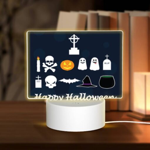 Rectangular Acrylic Night Light, A Collection Of Halloween Symbols And Decorations. -Acrylic Night Light Shop f942e8cfeb69b401403af7b0af16dd4fc2058464