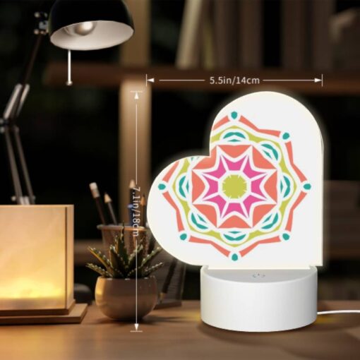 Love Acrylic Night Light, A Colorful Flower Design With A Yellow Center. -Acrylic Night Light Shop f98654ef57aeca1178990da1c179624d0bb9f426
