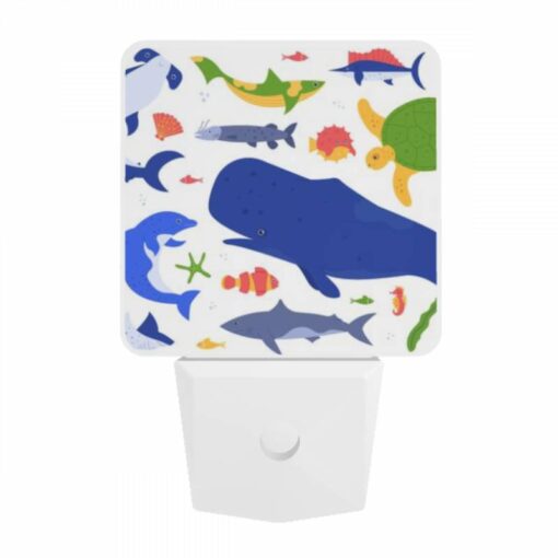 Night Light, A Colorful Cartoon Of Various Sea Creatures. -Acrylic Night Light Shop f9a2180b649532fd8b54d1397c8084b1c5047a33