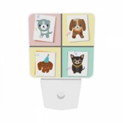 Night Light Set Of 2, Four Different Colored Pictures Of Dogs. -Acrylic Night Light Shop fa1c174328024226fec644fcc947f117279260b5