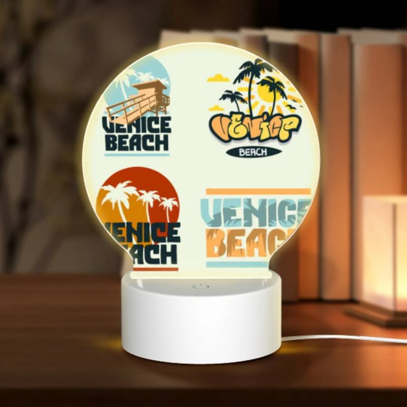 Round Acrylic Night Light, Four different designs of the Venice Beach logo. Round Acrylic Night Light, Four Different Designs Of The Venice Beach Logo. -Acrylic Night Light Shop fa3117783b51913c0209a69dc4198778fd790074