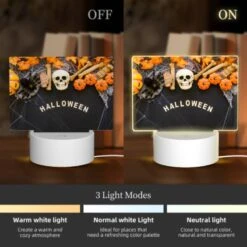 Rectangular Acrylic Night Light, A Halloween Sign With Skeletons And Pumpkins On It. 2 Rectangular Acrylic Night Light, A Halloween Sign With Skeletons And Pumpkins On It. -Acrylic Night Light Shop fa57031891083d9937da722ab347e473d9dfd105
