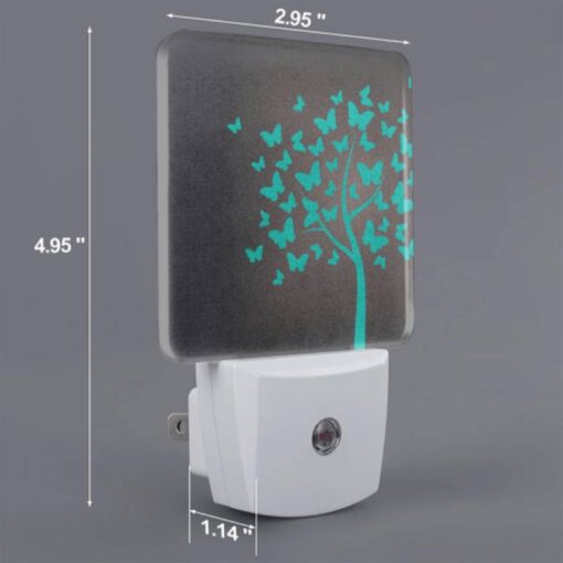 Night Light Set Of 2, A Tree With Green Leaves And Blue Butterflies. -Acrylic Night Light Shop fa611741b5fc40451355ce91adc64d3340119a3c