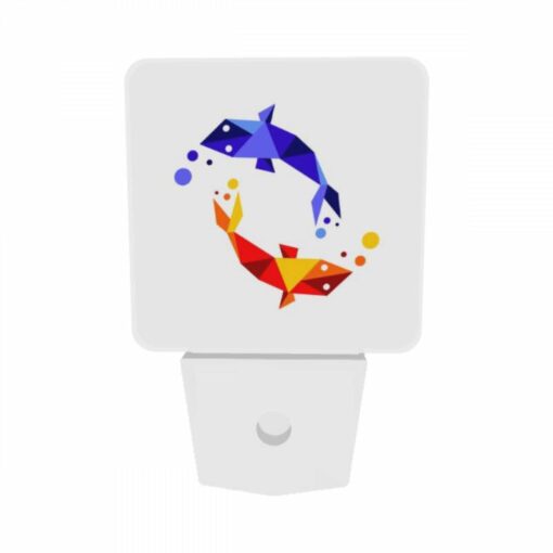 Night Light Set Of 2, A Red And Yellow Fish Swimming In The Ocean. -Acrylic Night Light Shop faafa91db5006890d162639d3a90821aa3d888de