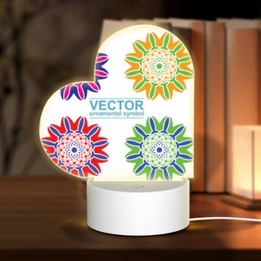 Love Acrylic Night Light, A Set Of Six Colorful Flower Designs. -Acrylic Night Light Shop fabdf9d6002887f6d74b924b985924bb5afc8ff2