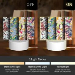 Rectangular Acrylic Night Light, Four Different Colored Paintings Of Flowers. -Acrylic Night Light Shop fb52f913e9f6b391e7cf5749e1fc780b6ec71084