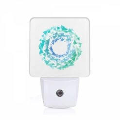 Night Light, A Blue And Green Circle With A Hole In The Middle.