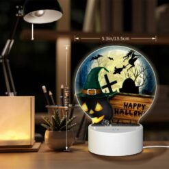 Round Acrylic Night Light, A Halloween Scene With A Pumpkin -Acrylic Night Light Shop fc3d572e290d28863243bac10c2425a0ef2a4acc