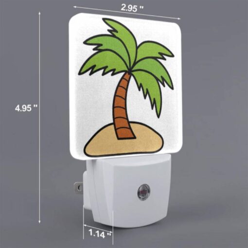 Night Light, A Cartoon Drawing Of A Palm Tree On A Sandy Beach. -Acrylic Night Light Shop fc5e8154c15a73eebde82c2a191dfce3b88a3914