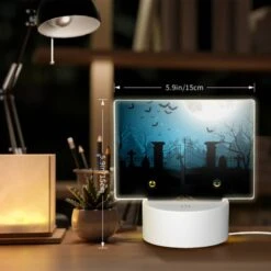 Rectangular Acrylic Night Light, A Halloween Scene With A Moon -Acrylic Night Light Shop fc61aeac9c8976adba80fe2cb07acd49f5b217f2
